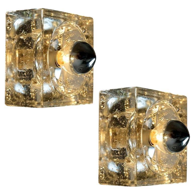 Pair of Hand Blown Table, Wall or Ceiling Lights, Austria, 1960 For Sale