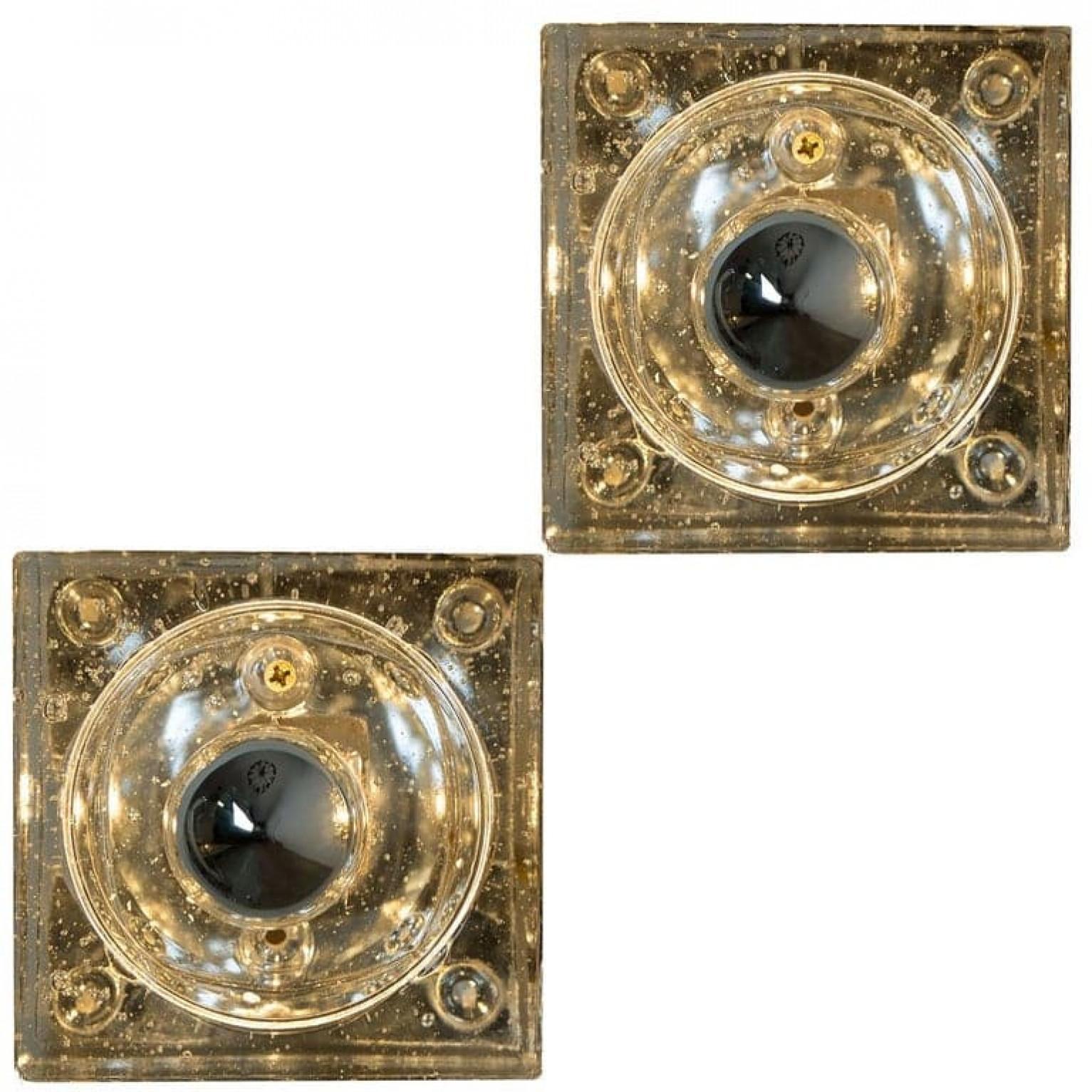 Paar mundgeblasene Wand- oder Deckenleuchten, Österreich, 1960er Jahre im Angebot 4