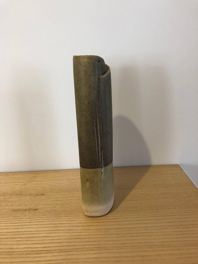 Pair of Hand Built Ceramic Vases For Sale at 1stDibs