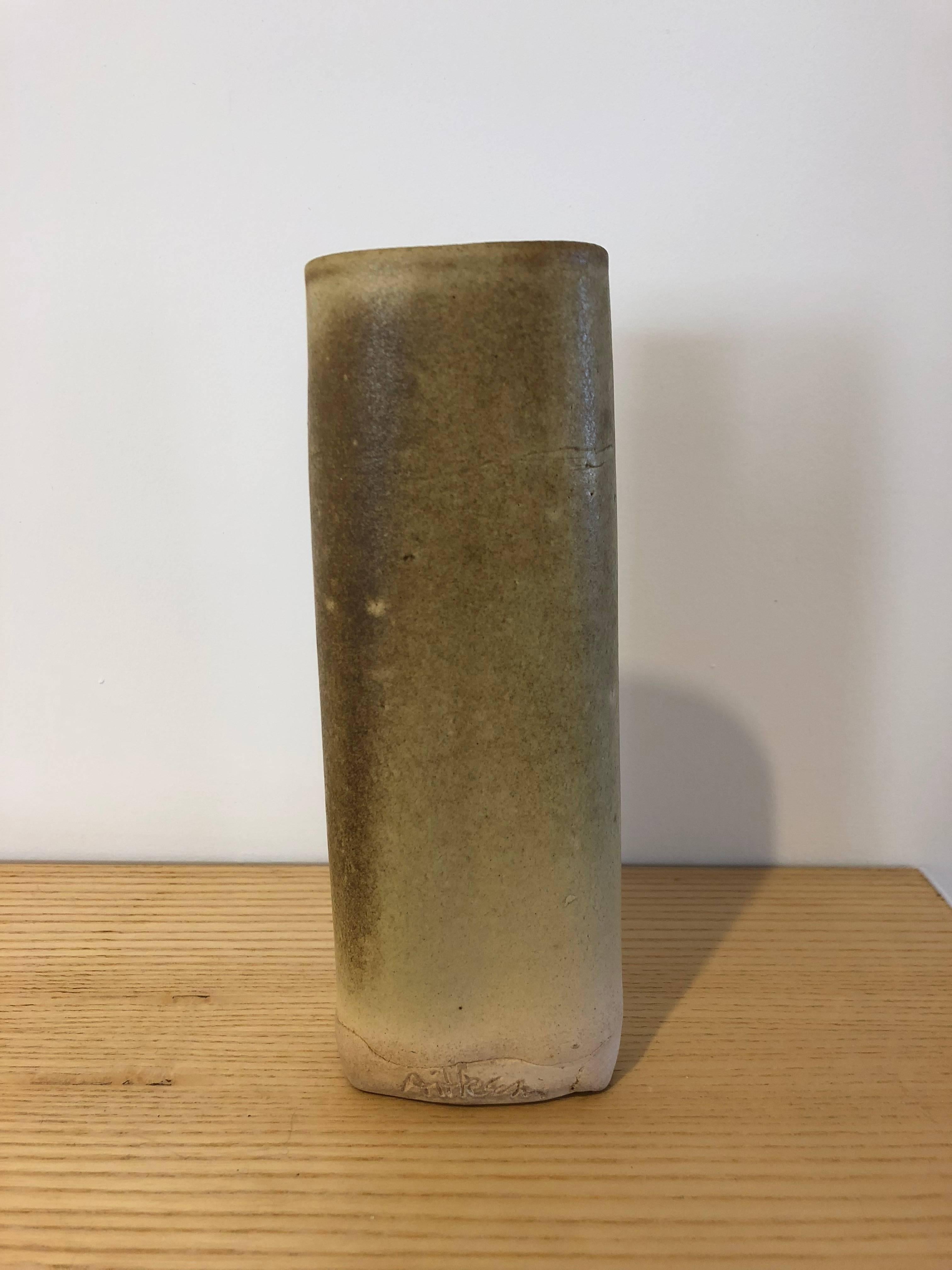Pair of Hand Built Ceramic Vases For Sale 2