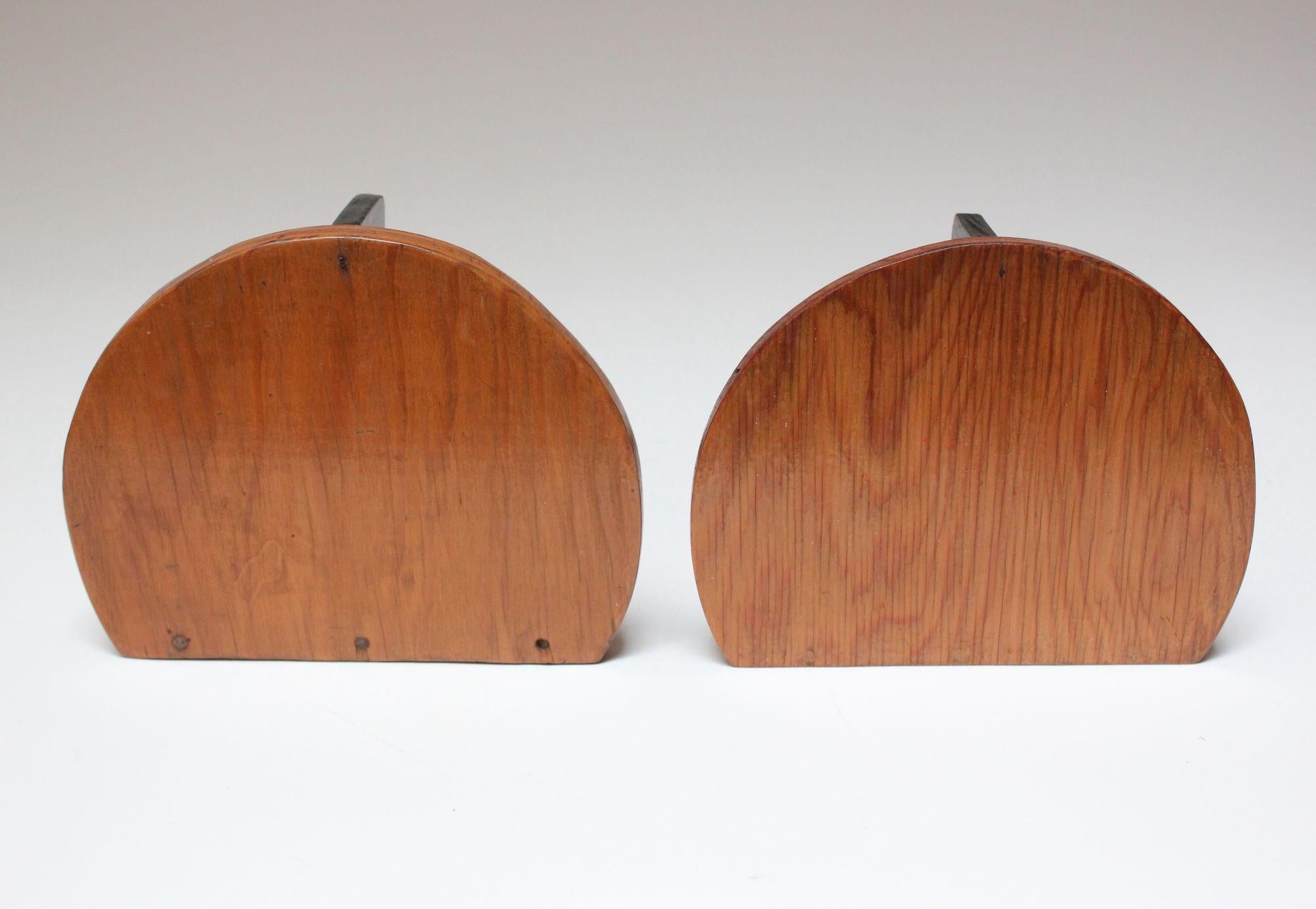 Pair of Hand-Carved and Painted Folk Art Pistol Wall Brackets / Corner Shelves For Sale 1