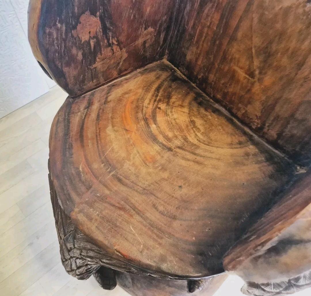 XX secolo Coppia di poltrone trono d'aquila intagliate a mano in vendita