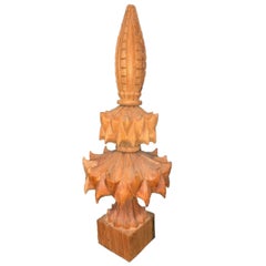 Pair of Hand Carved FInials