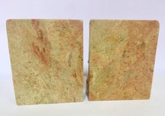 Pair of Hand Carved Green Soapstone Bookends with Asian Chinese Dragon Motif