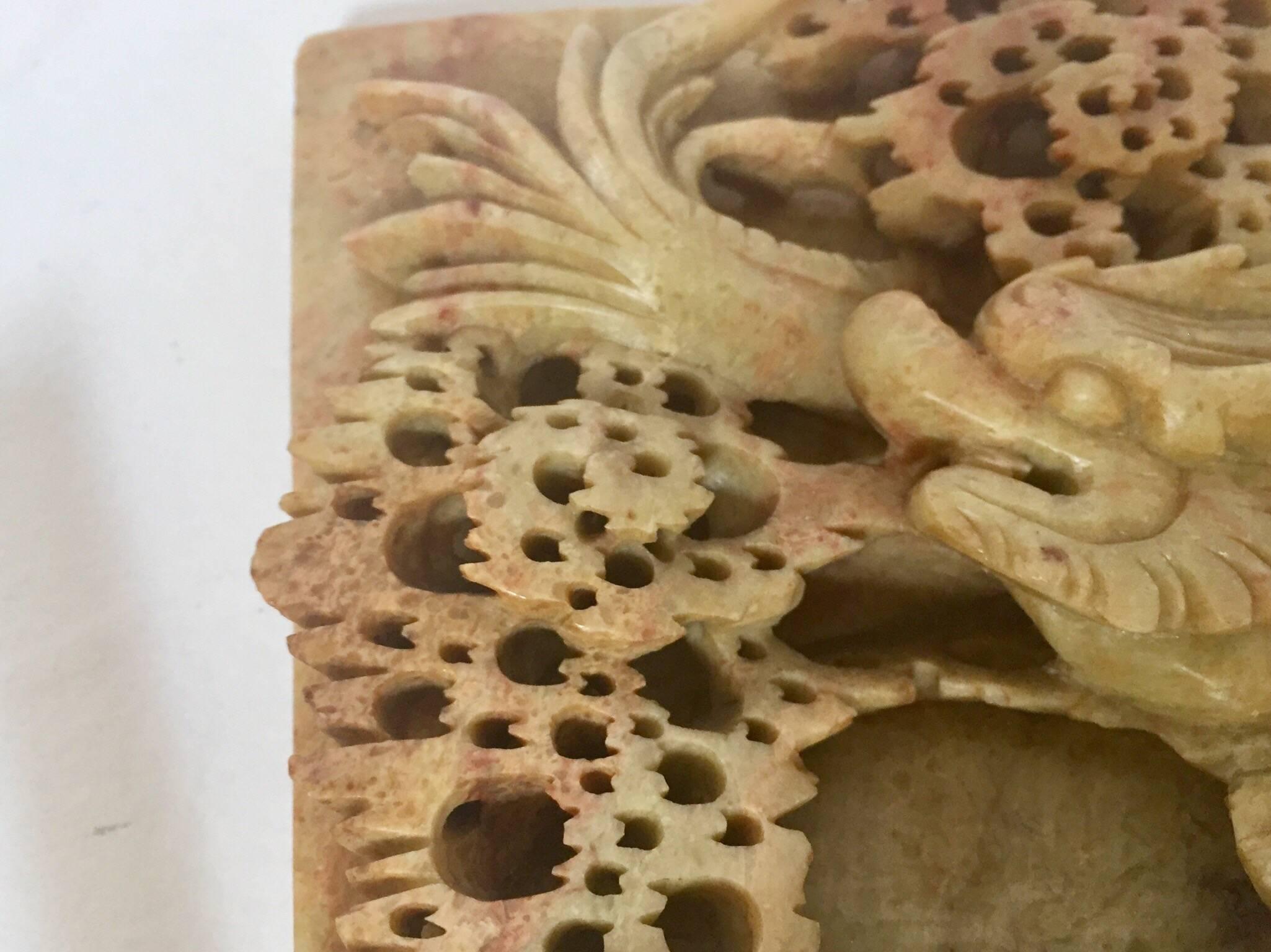 soapstone dragon carving