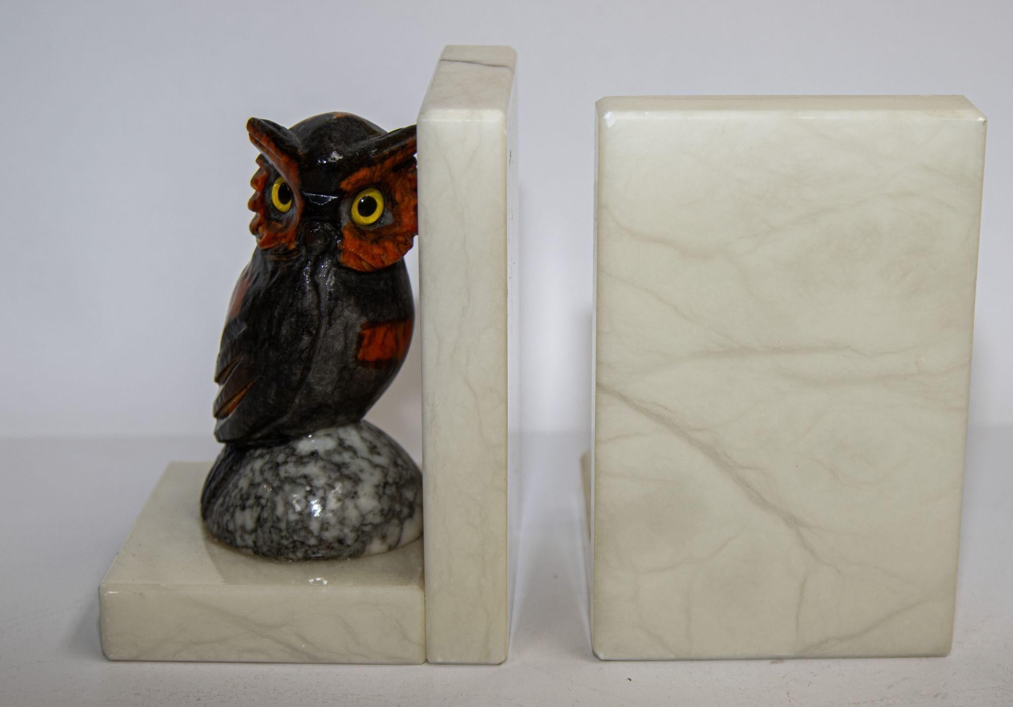 vintage owl bookends