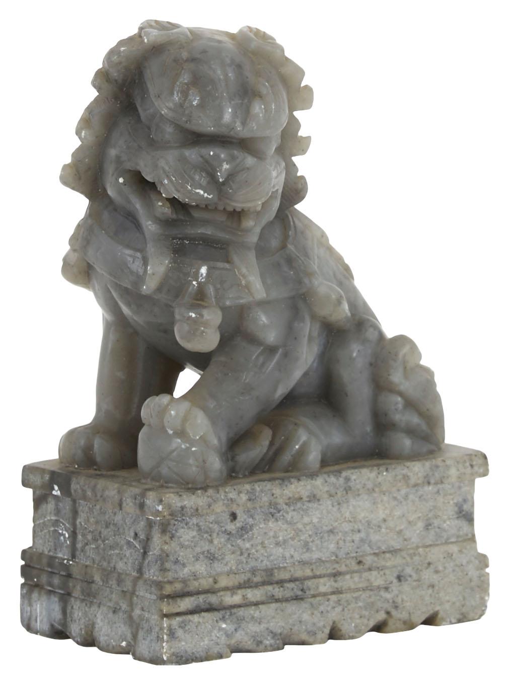 Hand-Carved Pair of Hand Carved Jade Chinese Foo Dogs