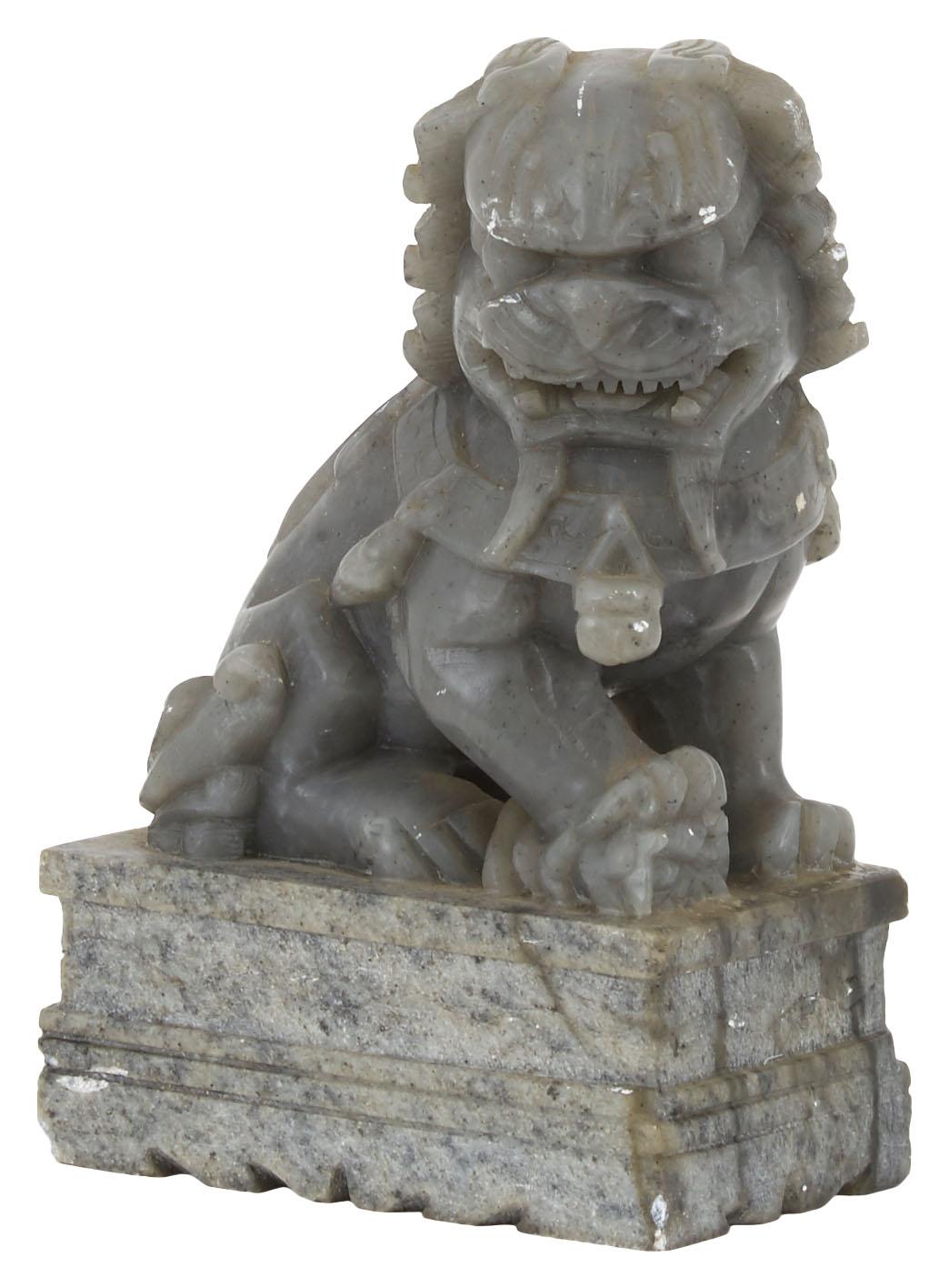 Pair of Hand Carved Jade Chinese Foo Dogs 2