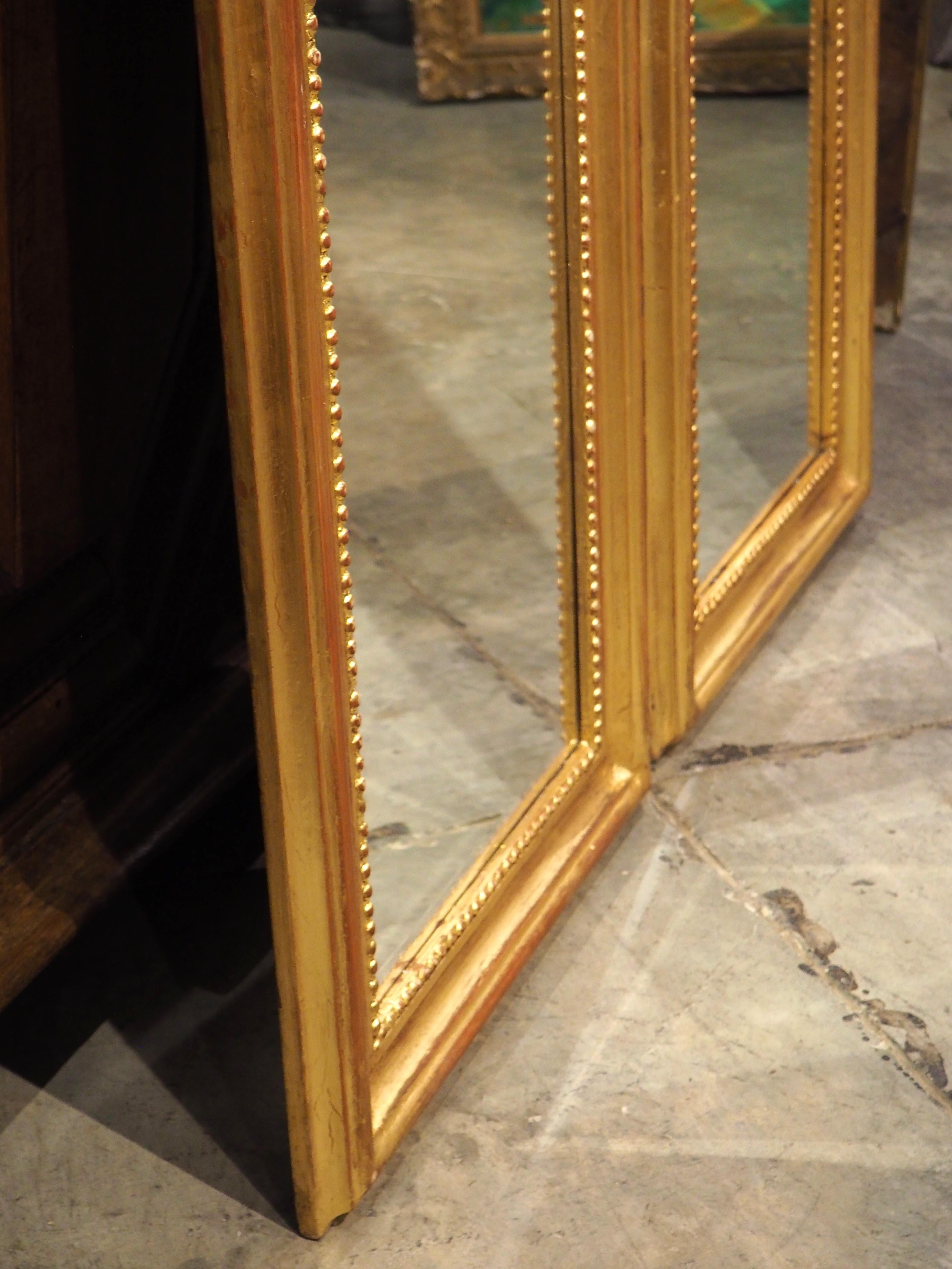 Pair of Hand Carved Louis Philippe Style Dressing Mirrors with Beveled Glass 4
