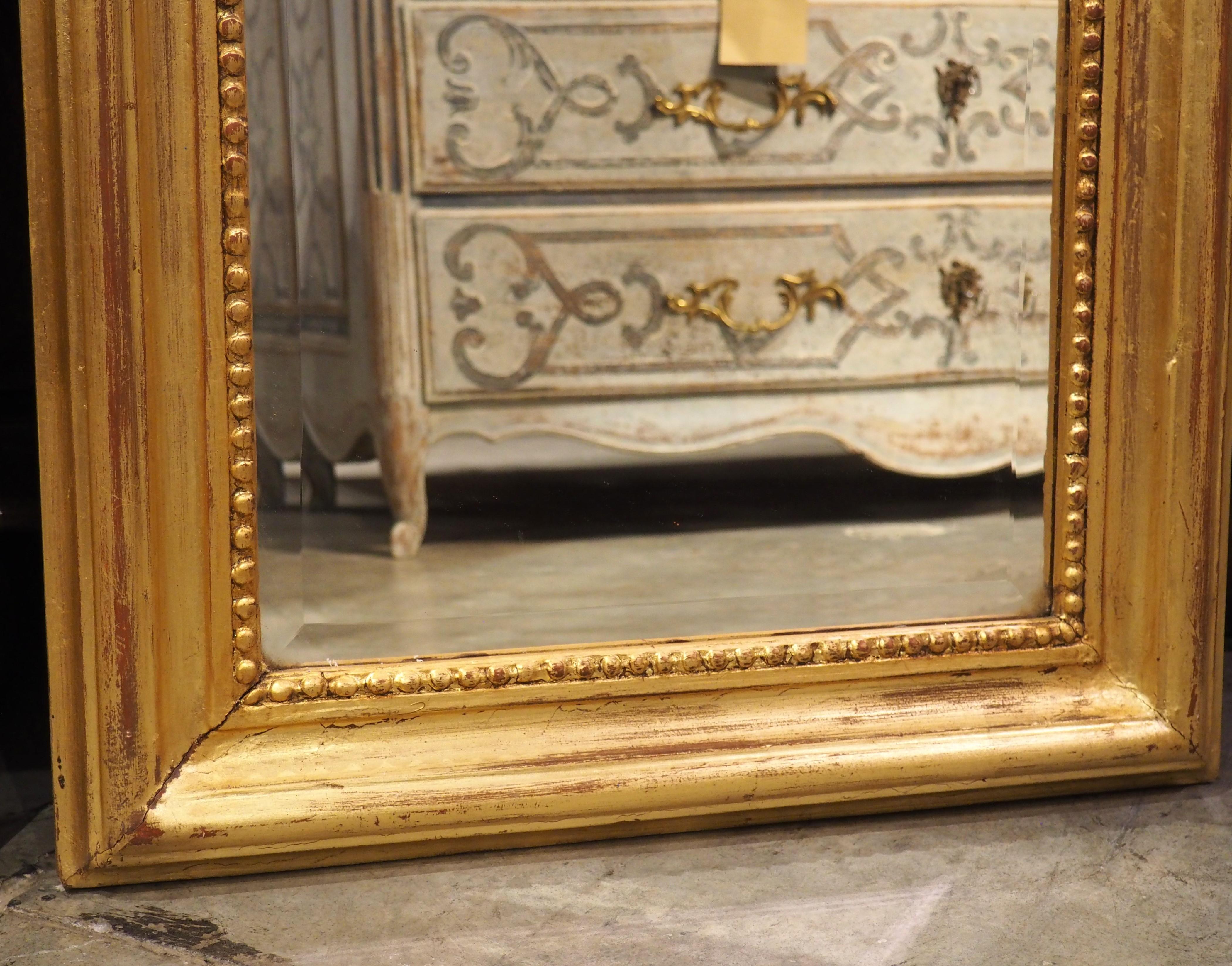 Contemporary Pair of Hand Carved Louis Philippe Style Dressing Mirrors with Beveled Glass