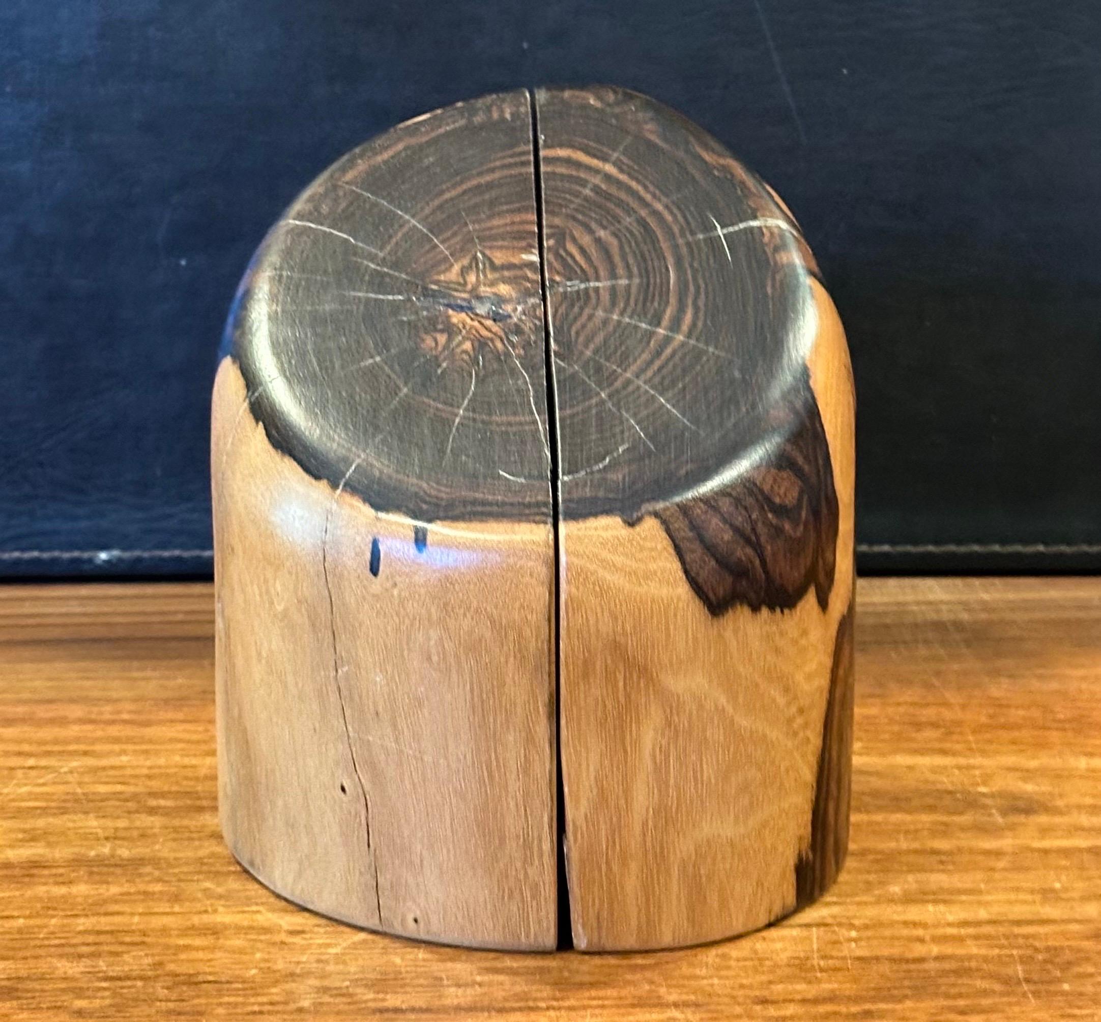 Pair of Hand Carved Modern Mexican Cocobolo Wood Bookends by Don Shoemaker For Sale 8