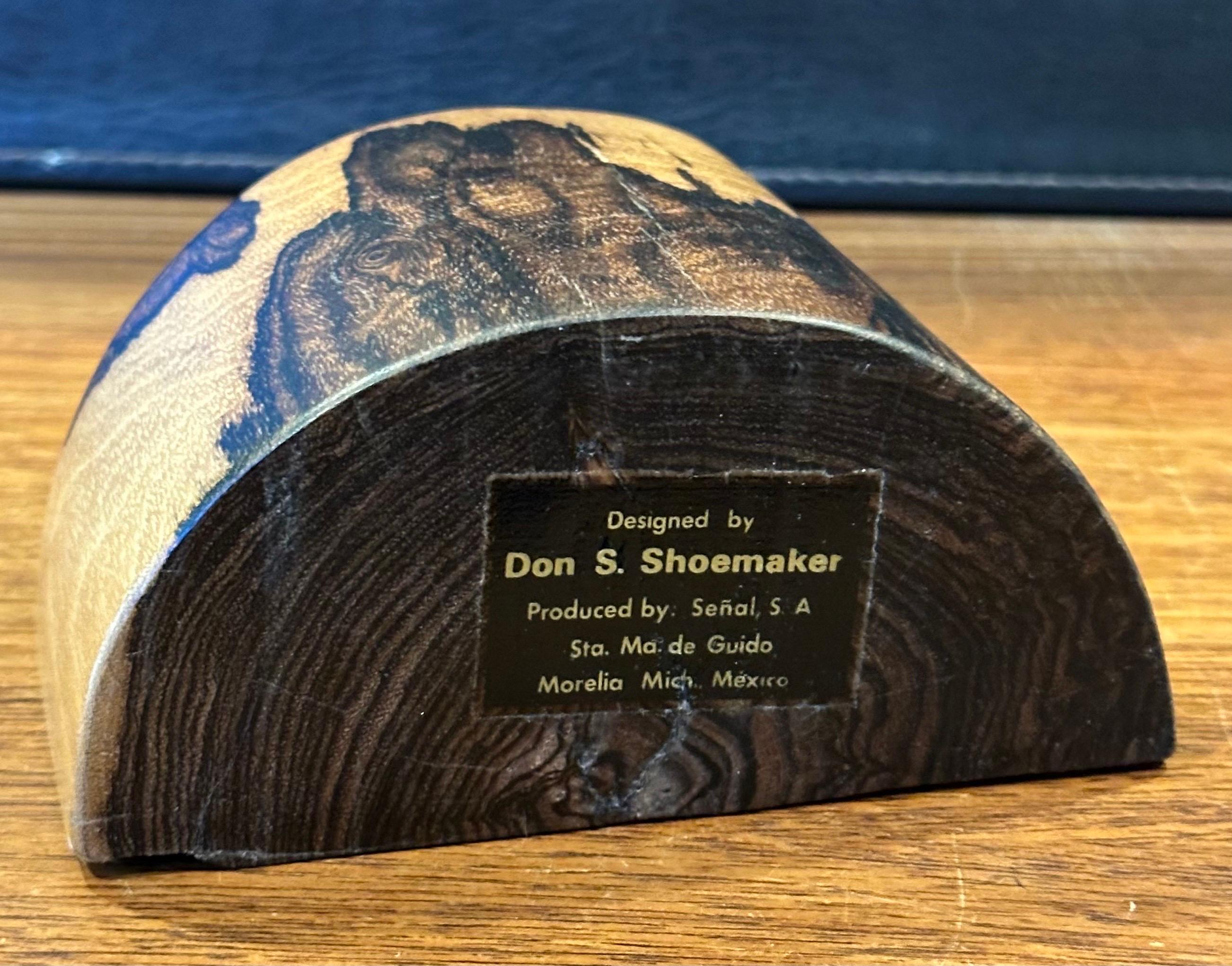 Pair of Hand Carved Modern Mexican Cocobolo Wood Bookends by Don Shoemaker For Sale 10