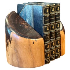 Pair of Hand Carved Modern Mexican Cocobolo Wood Bookends by Don Shoemaker