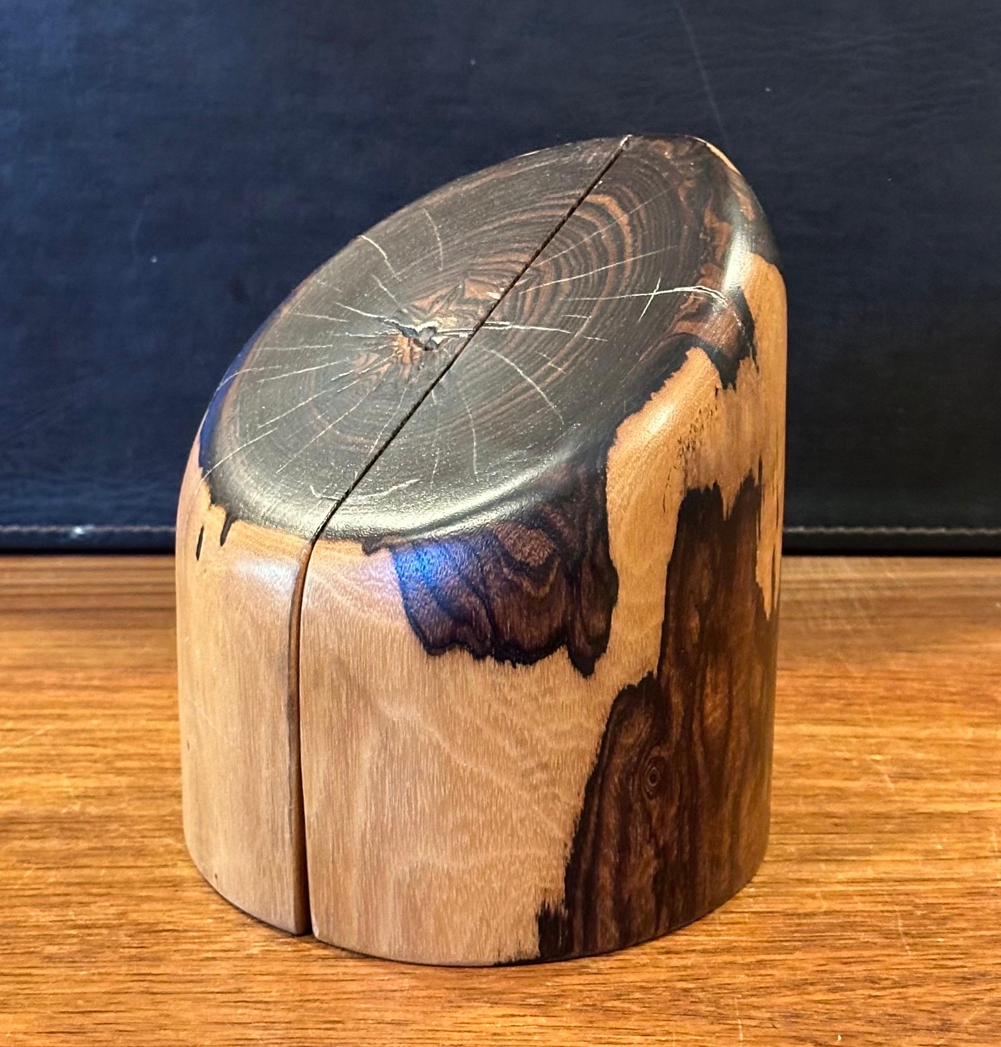Pair of Hand Carved Modern Mexican Cocobolo Wood Bookends by Don Shoemaker For Sale 3