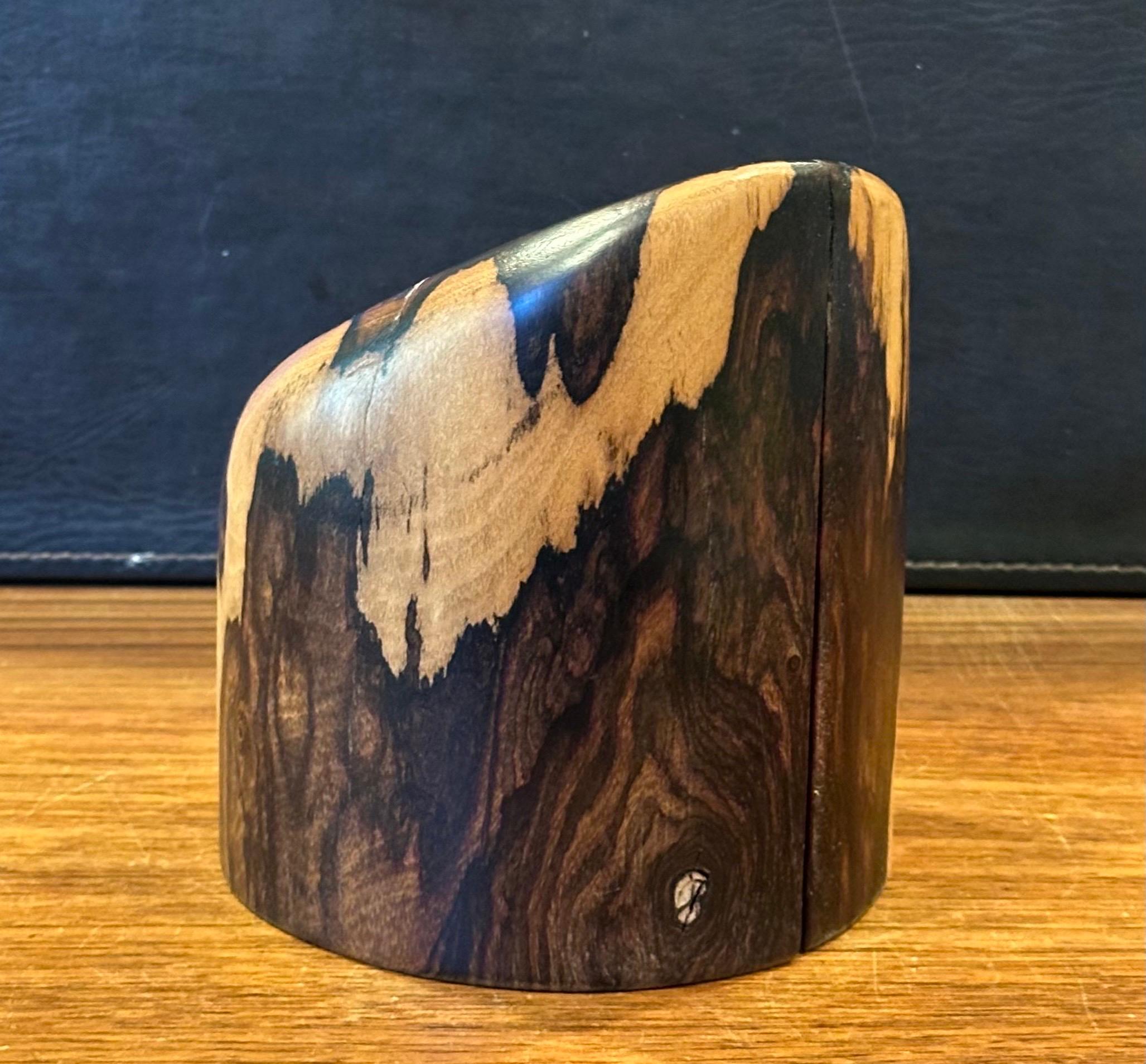 Pair of Hand Carved Modern Mexican Cocobolo Wood Bookends by Don Shoemaker For Sale 4