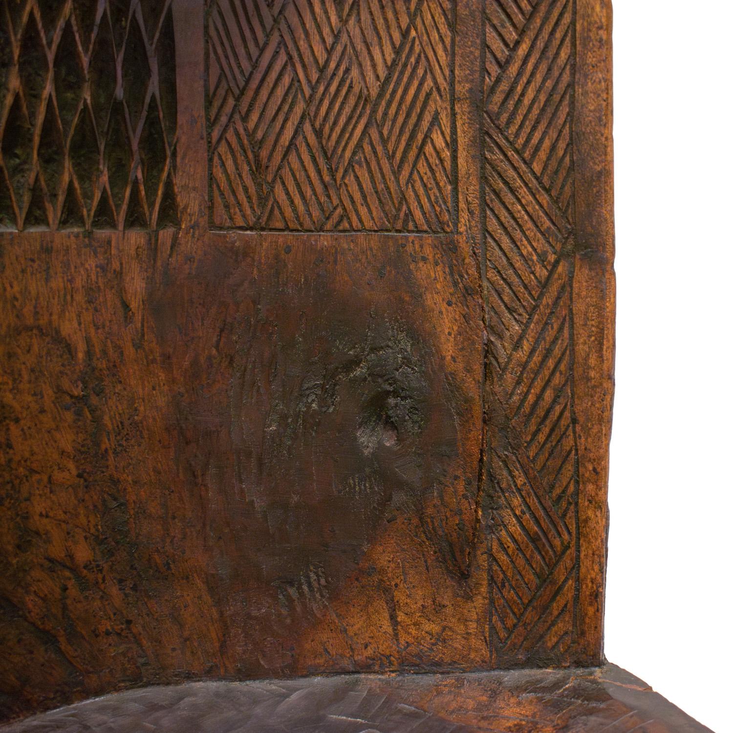 Mid-20th Century Pair of Hand-Carved Tribal Chairs from Africa 1960s
