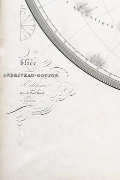 Pair of Hand Colore French Maps by Goujon, Paris