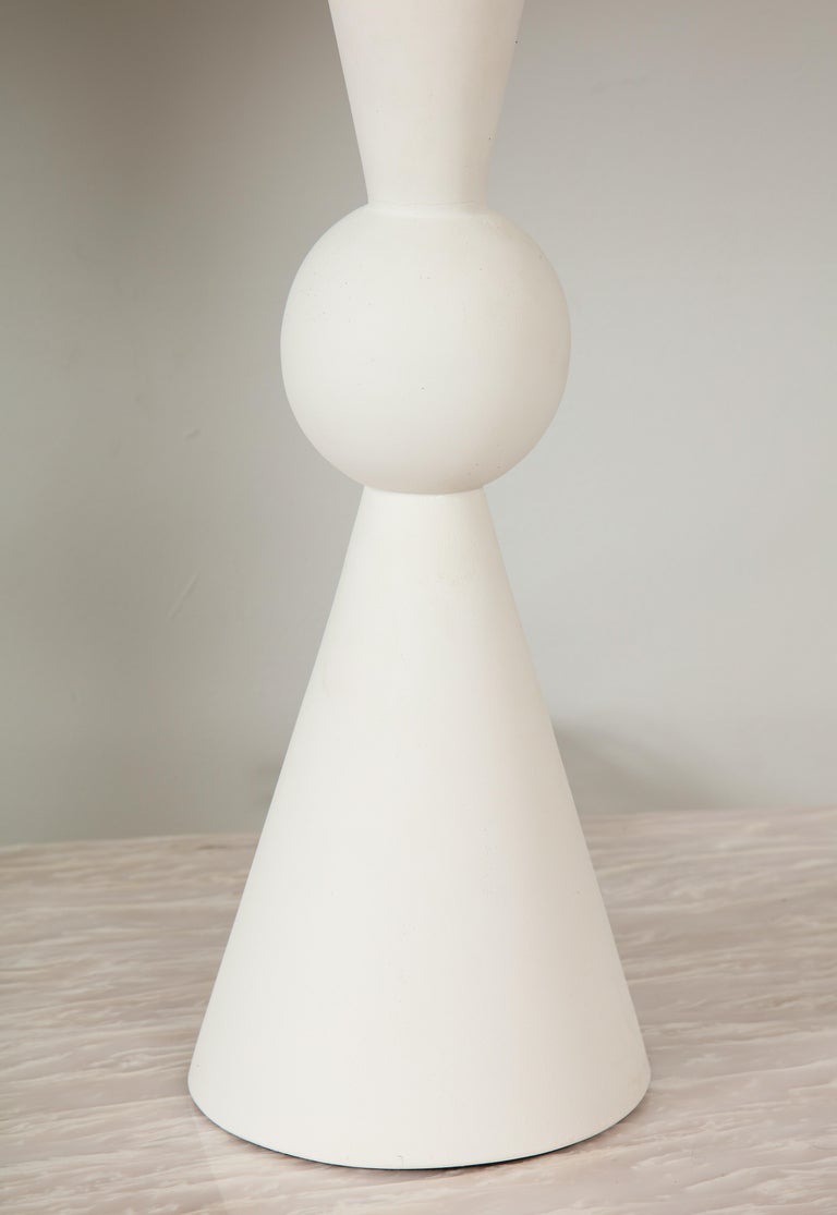 Pair of Hand Crafted Custom Plaster Arlo Table Lamps For Sale 4