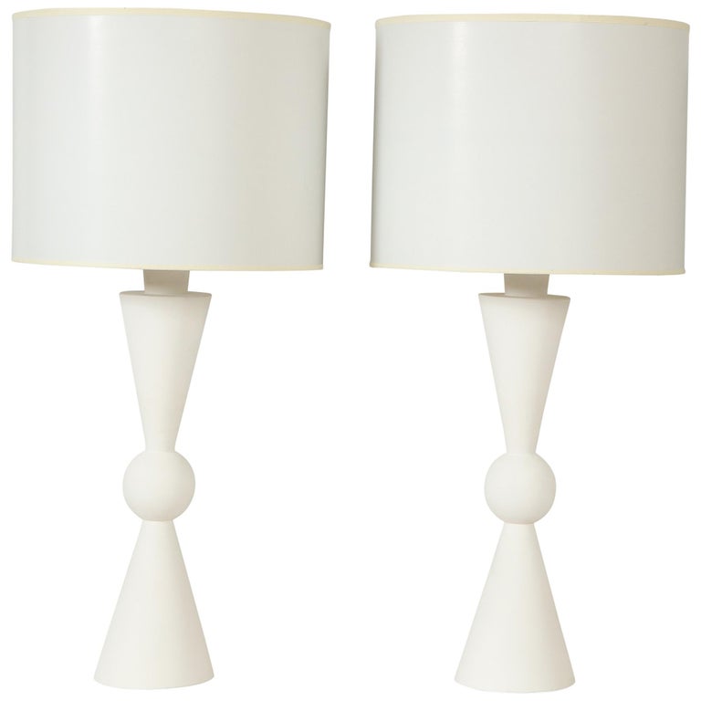 Arlo table lamps, new, offered by Lerebours Antiques