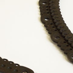 Pair Of Hand Crafted Italian 1940s Wrought Iron Oval Frames for Mirrors.