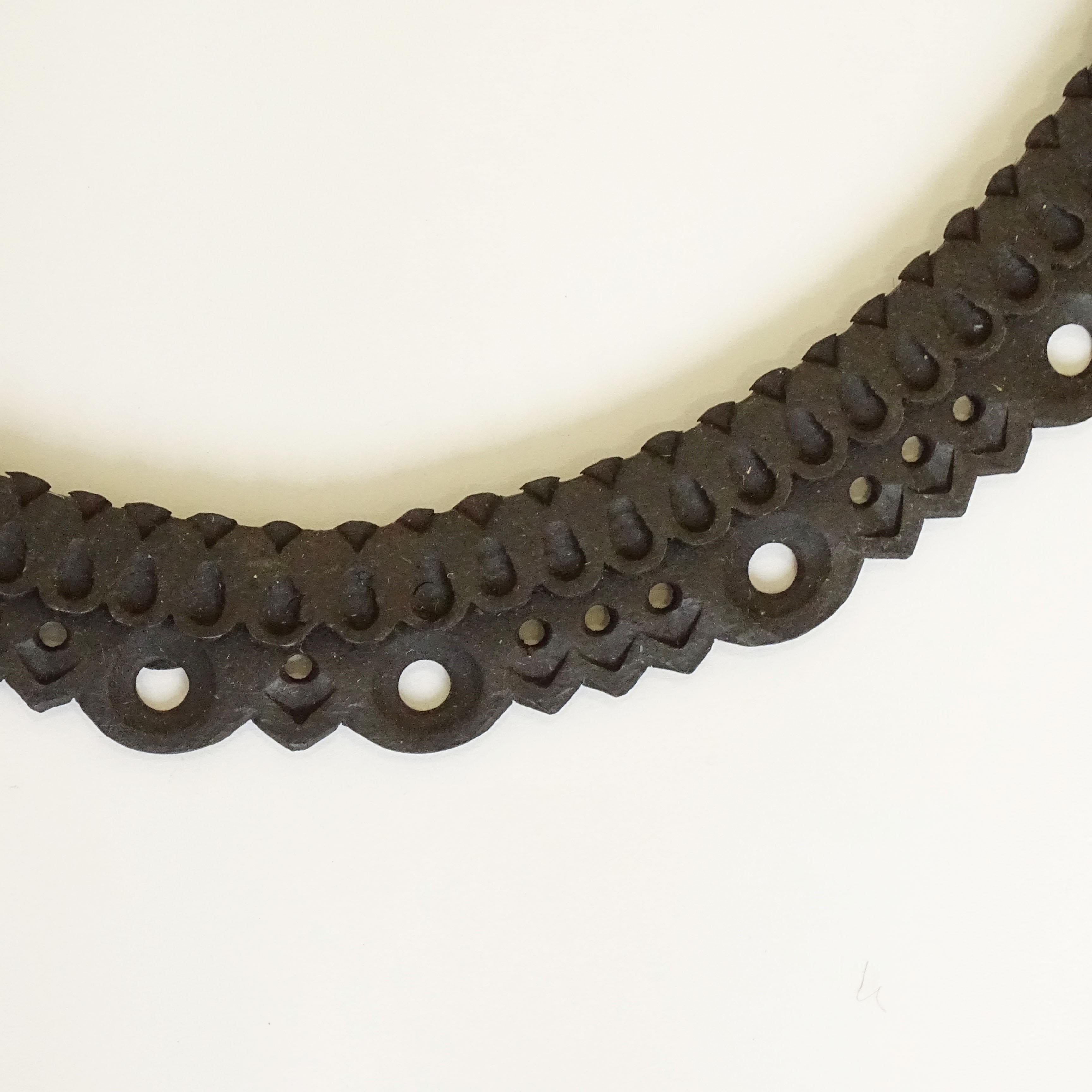 Paire de cadres ovales en fer forgé italien des années 1940, fabriqués à la main pour les miroirs en vente 3