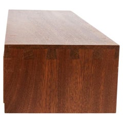 Pair of hand crafted solid Teak benches or nightstands with single drawers