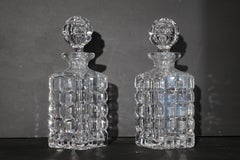 Pair of Hand Cut Crystal Decanters