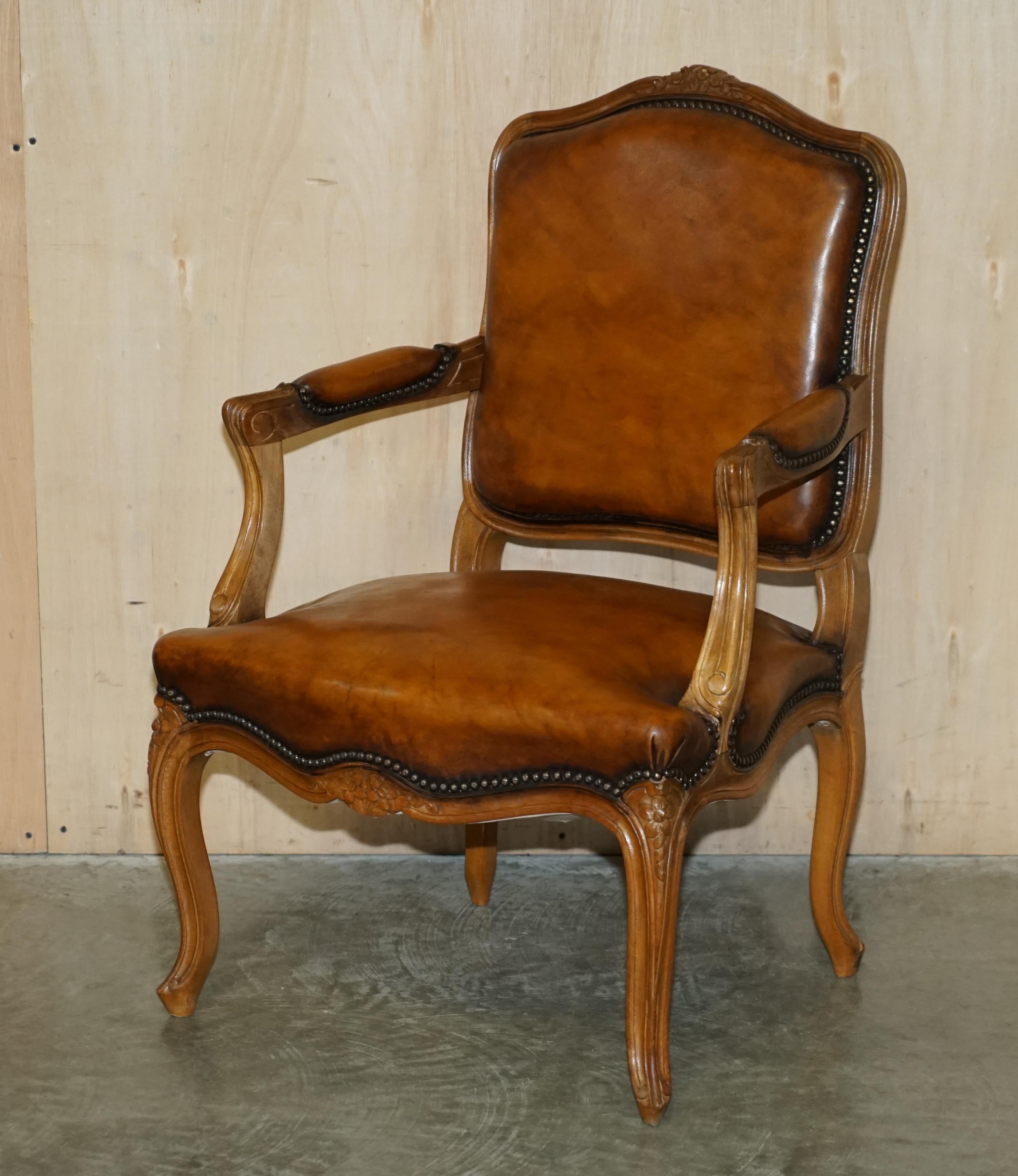 Royal House Antiques

Royal House Antiques is delighted to offer for sale this stunning pair of Cigar brown leather, walnut framed French XV style armchairs.

Please note the delivery fee listed is just a guide, it covers within the M25 only for