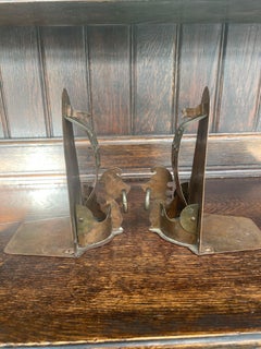 Pair of Hand-Hammered Arts & Crafts Copper Bookends