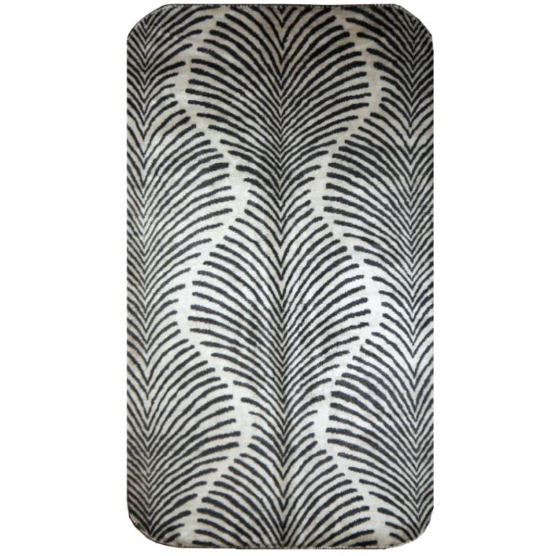 Pair of Hand Knotted Zebra Rugs in Style of Art Deco For Sale 9