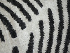 Pair of Hand Knotted Zebra Rugs in Style of Art Deco
