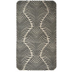 Pair of Hand Knotted Zebra Rugs in Style of Art Deco