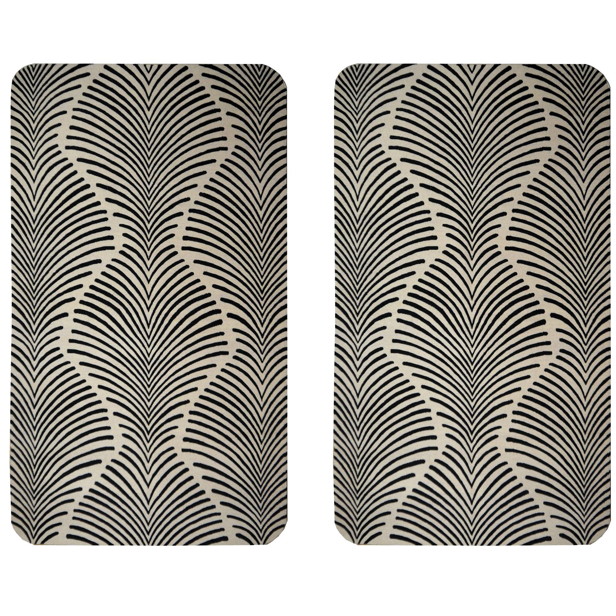 Pair of Hand Knotted Zebra Rugs in Style of Art Deco For Sale