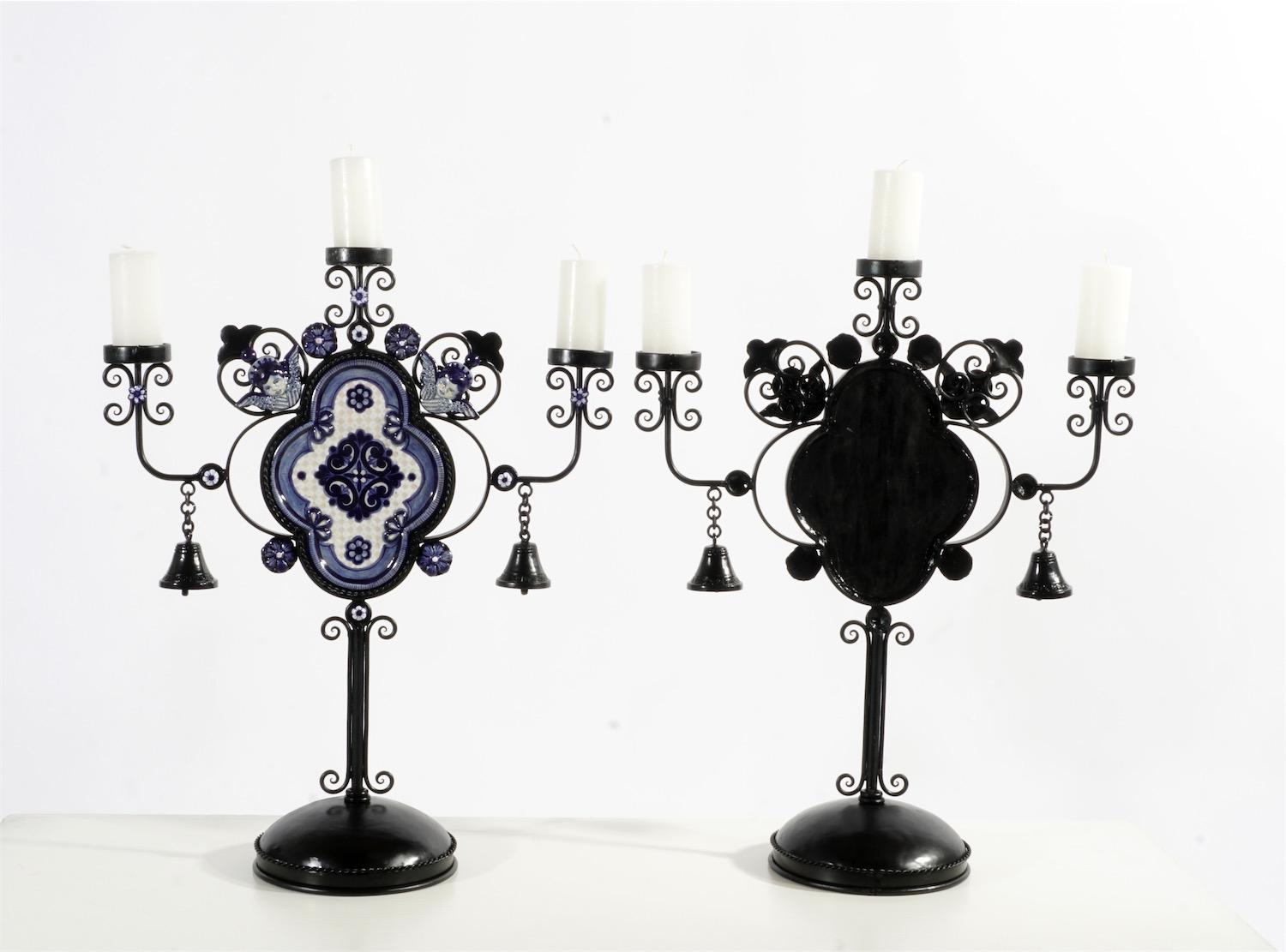 Contemporary Pair of Handmade Candelabra Handmade 