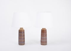 Pair of Hand Made Danish Mid-Century Ceramic Table Lamps by Soholm Stentoj