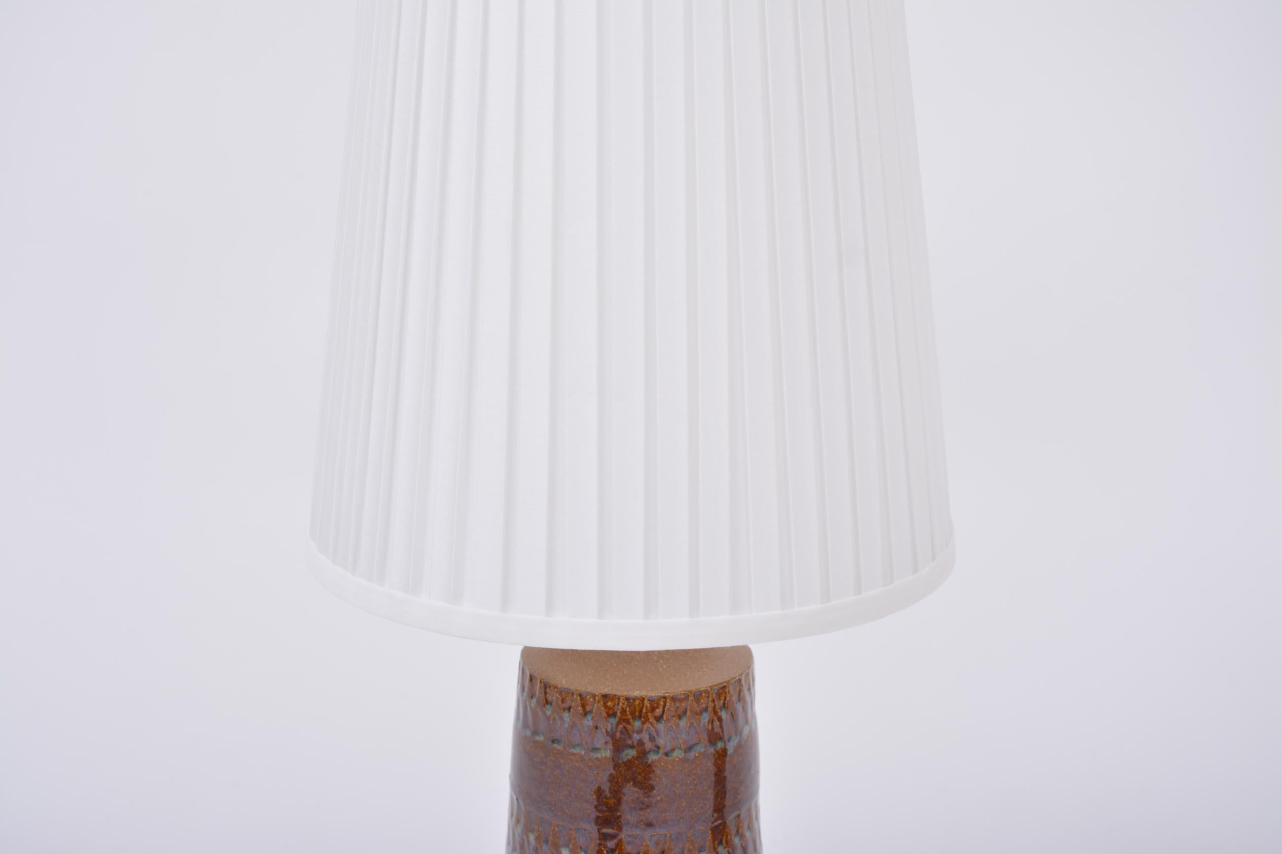 20th Century Pair of Hand Made Danish Mid-Century Ceramic Table Lamps by Soholm Stentoj