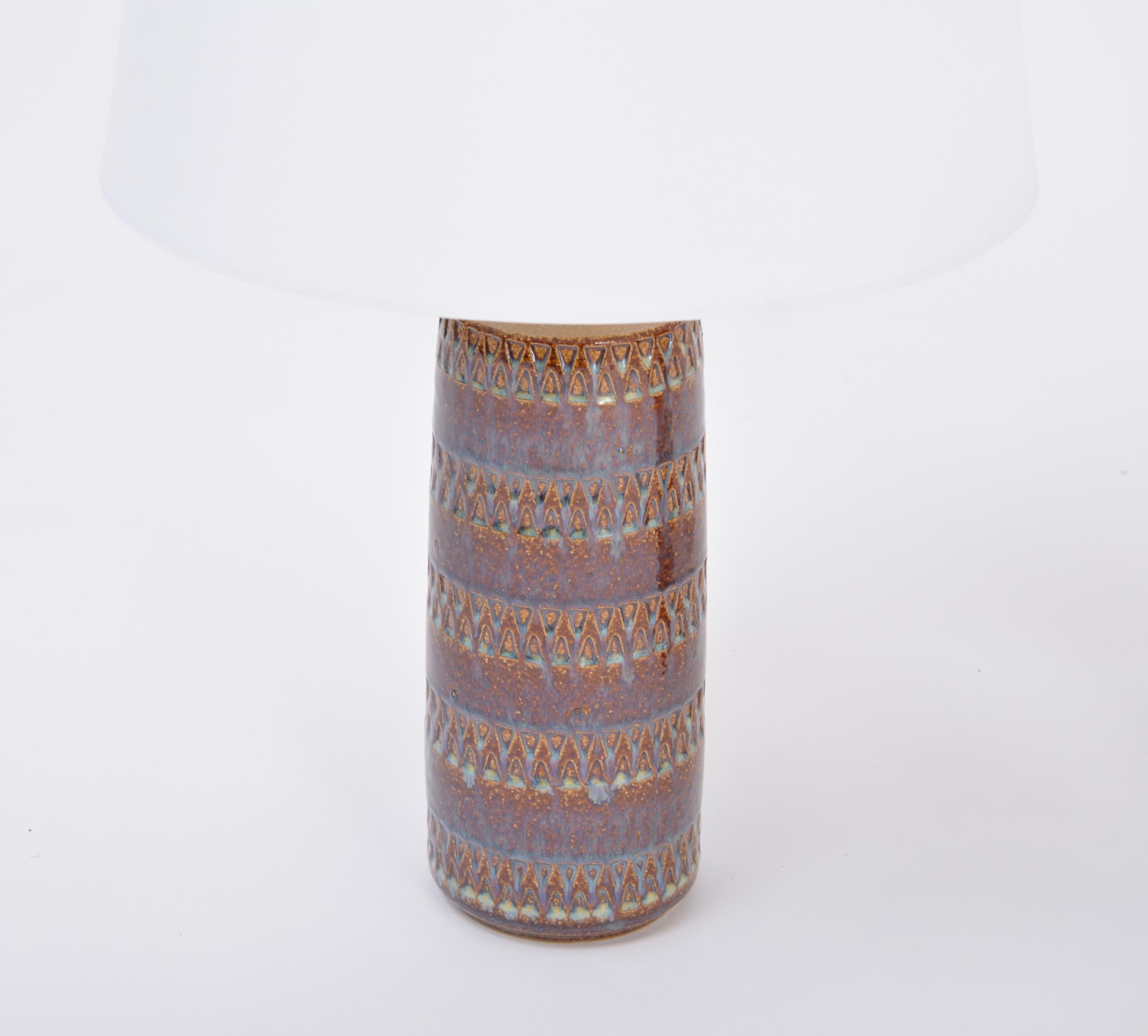 20th Century Pair of Hand Made Danish Mid-Century Ceramic Table Lamps by Soholm Stentoj