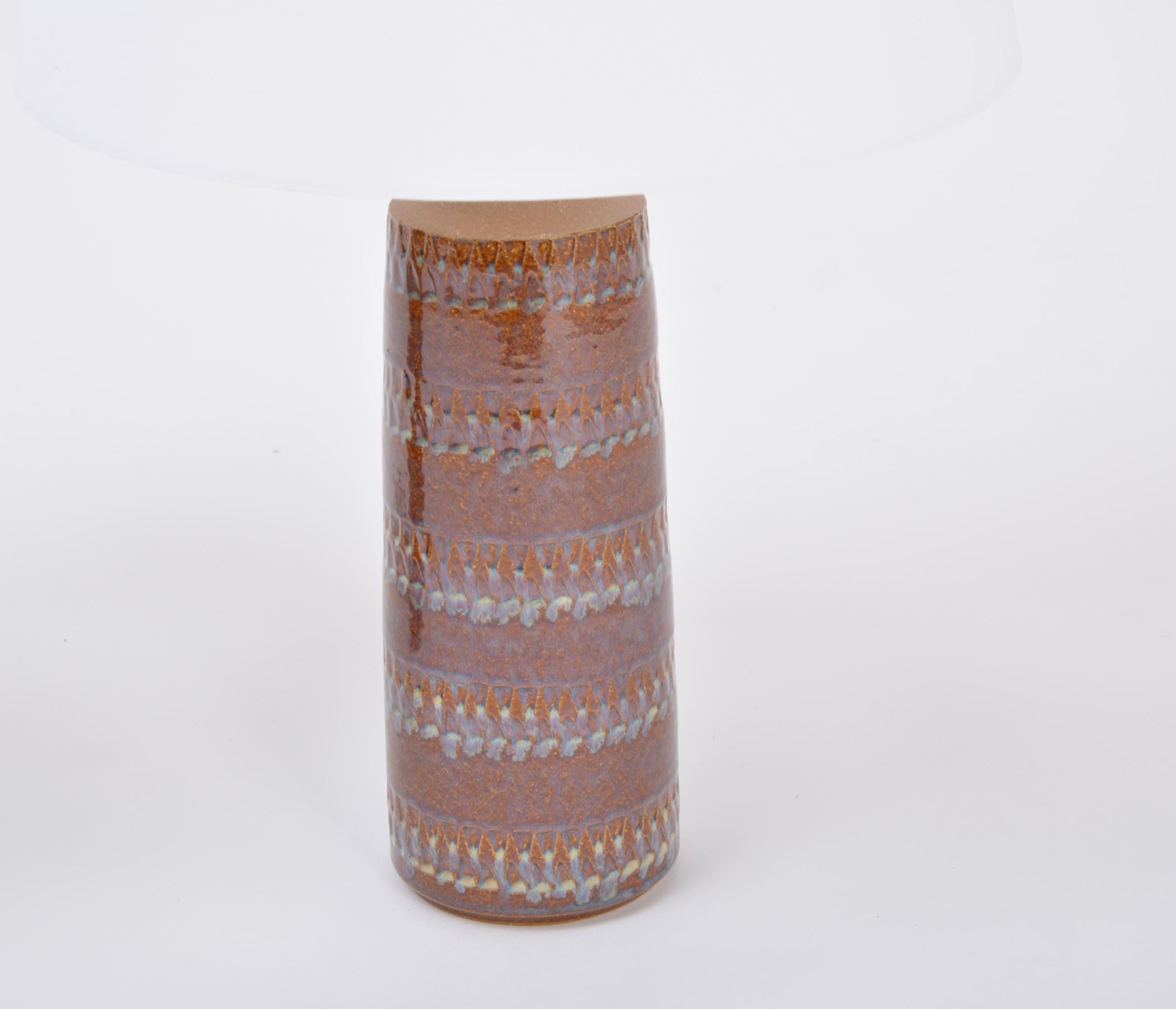 Pair of Hand Made Danish Mid-Century Ceramic Table Lamps by Soholm Stentoj 1