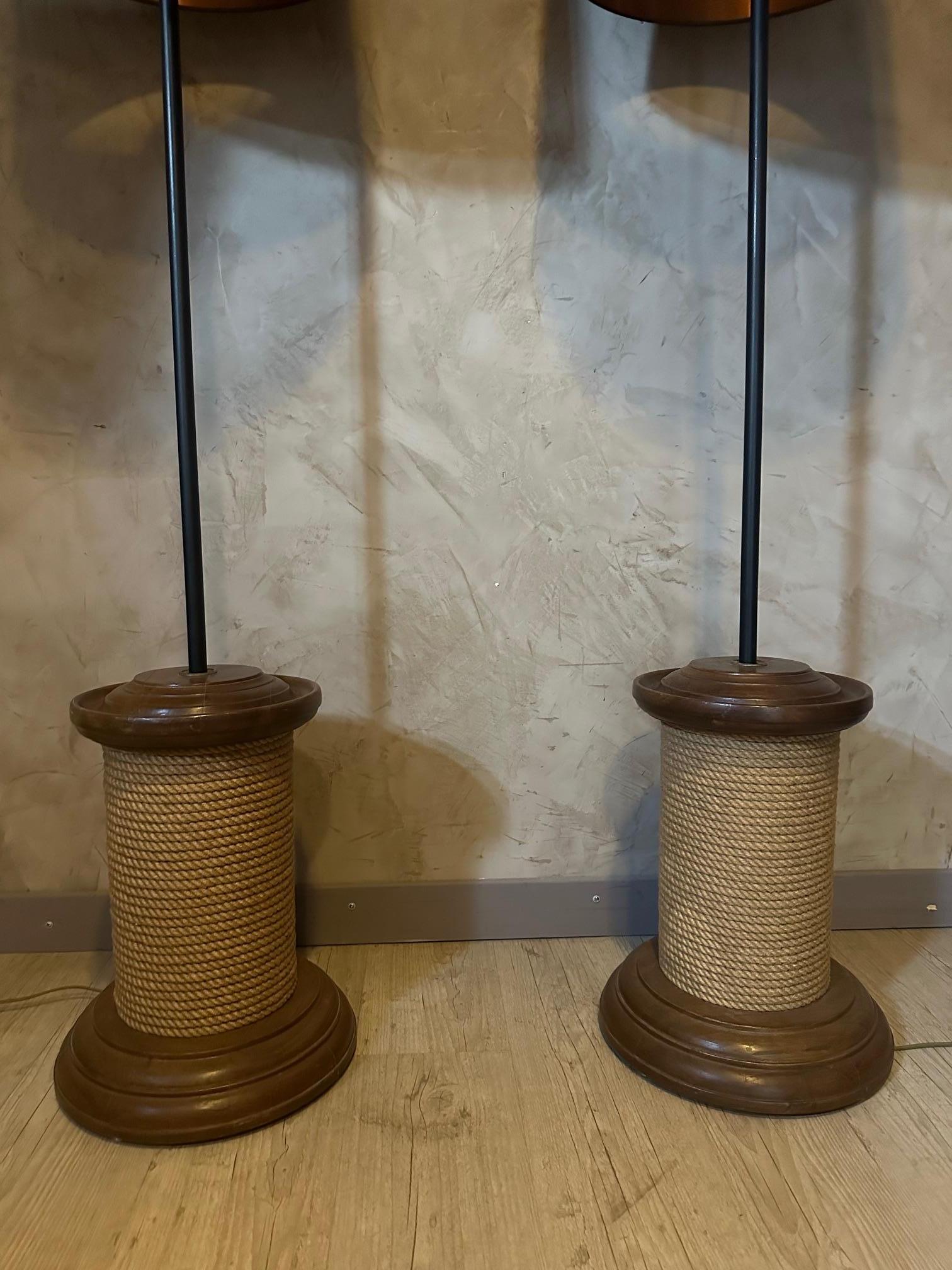 Contemporary Pair of Hand Made Floor Lamp For Sale