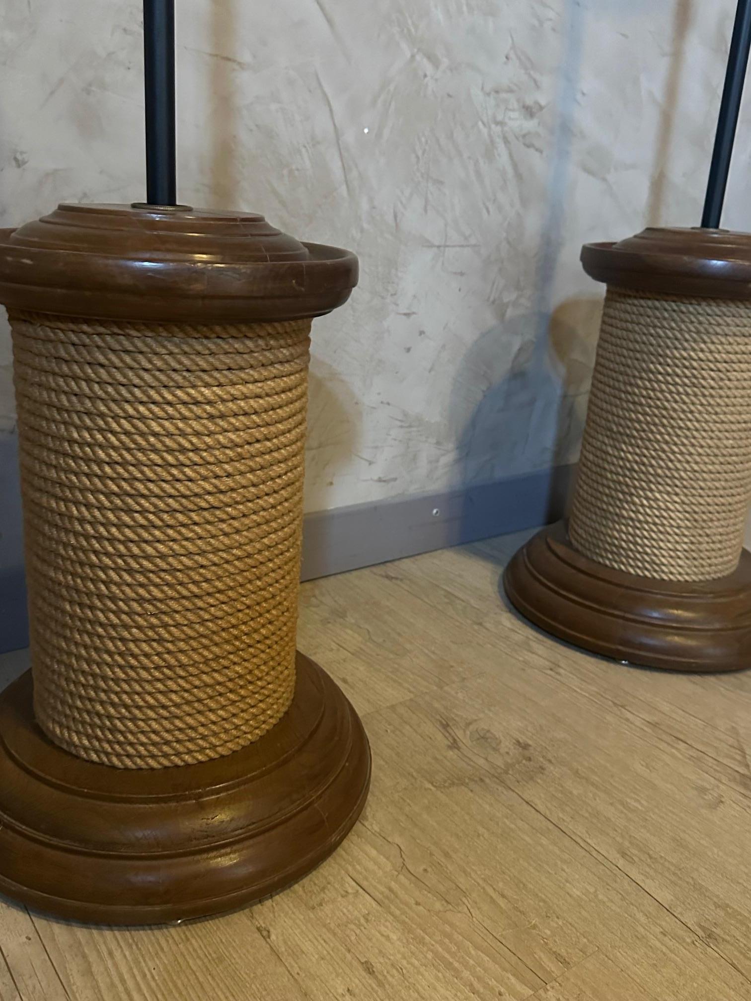 Pair of Hand Made Floor Lamp For Sale 1