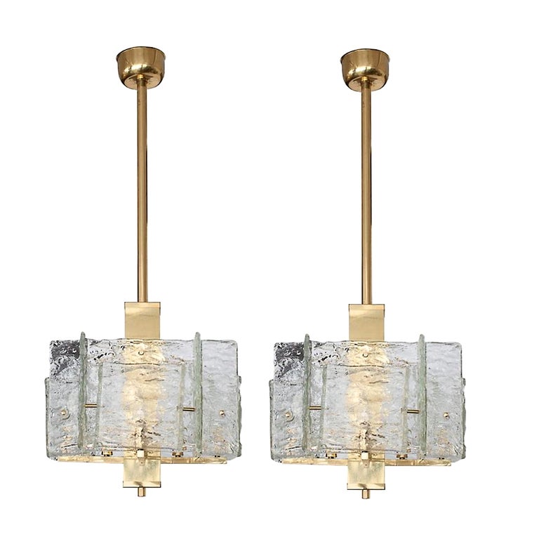 Pair Of Handmade Murano Glass Pendant Lights For At 1stdibs Handmade Murano Glass Pendant Lights, Murano Glass Bathroom Lighting Fixtures