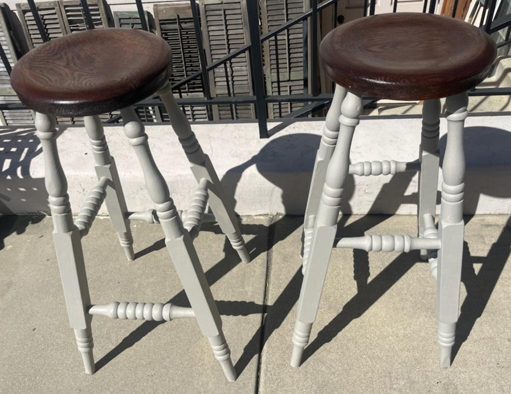 grey oak bar stools