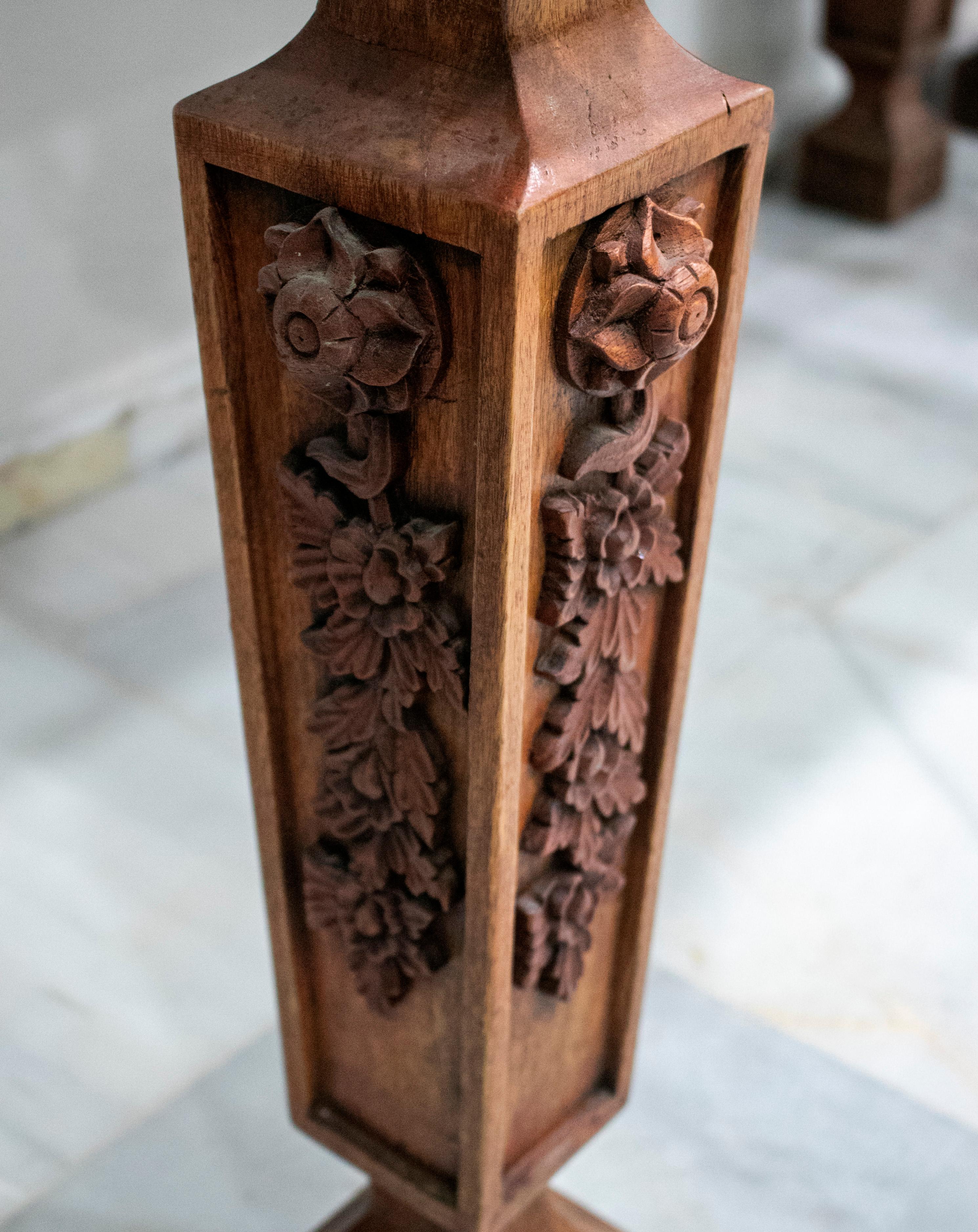 Pair of Handmade Rectangular Pietre Dure Mosaic Top Wooden Relieved Tables For Sale 6