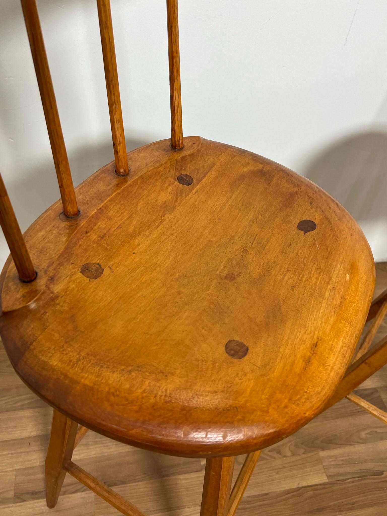 Late 20th Century Pair of Hand Made Studio Craft Bar Stools by Bill Woodhead, D. 1985 For Sale