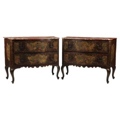 Pair of Hand Painted Commodes, 18th Century Italian (Venetian)