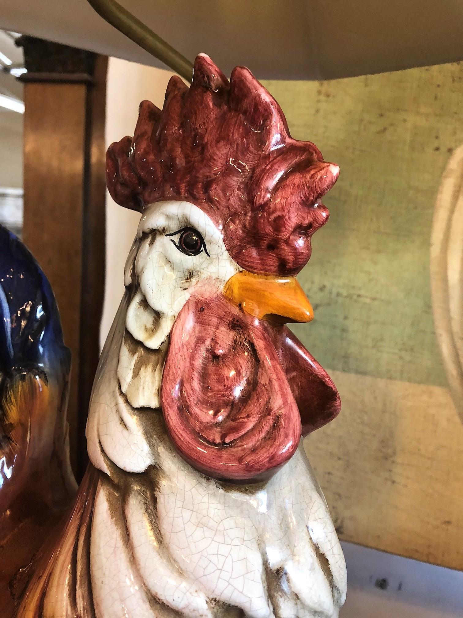 rooster lamp vintage