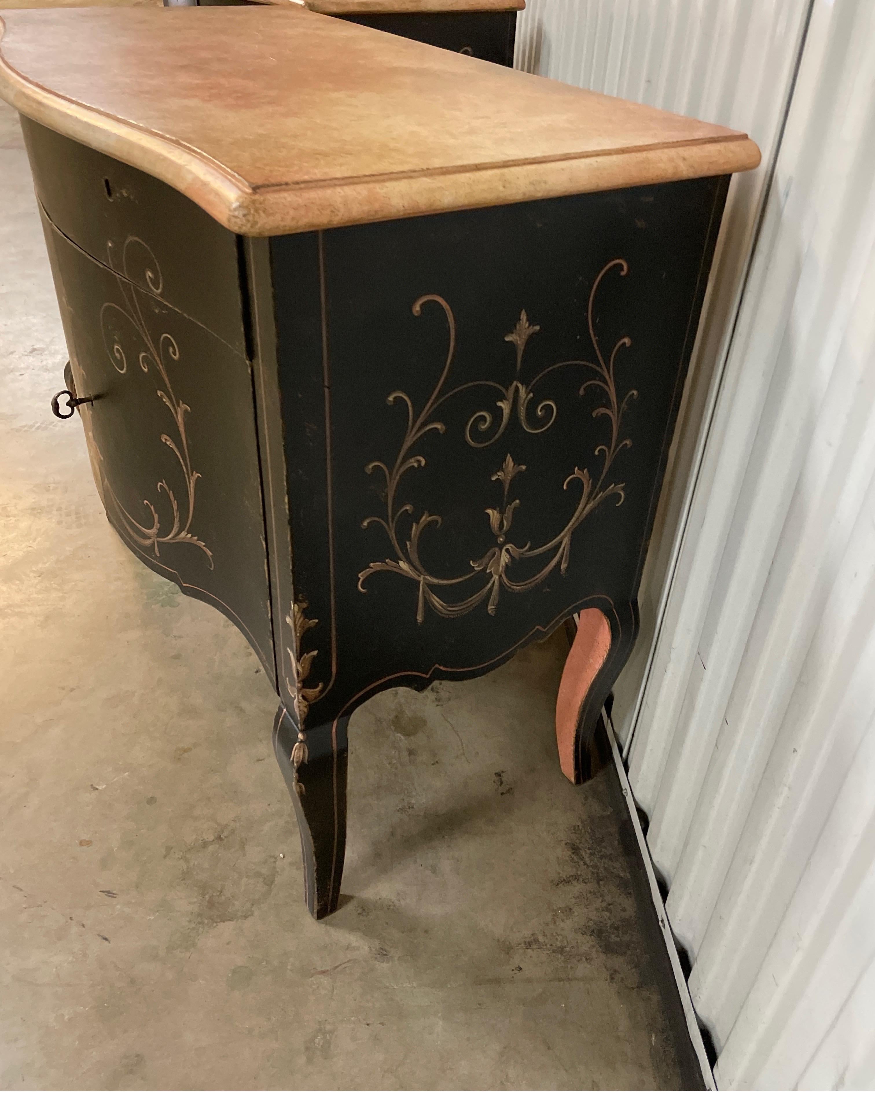 20th Century Pair of Hand Painted Italian Cabinets by Patina
