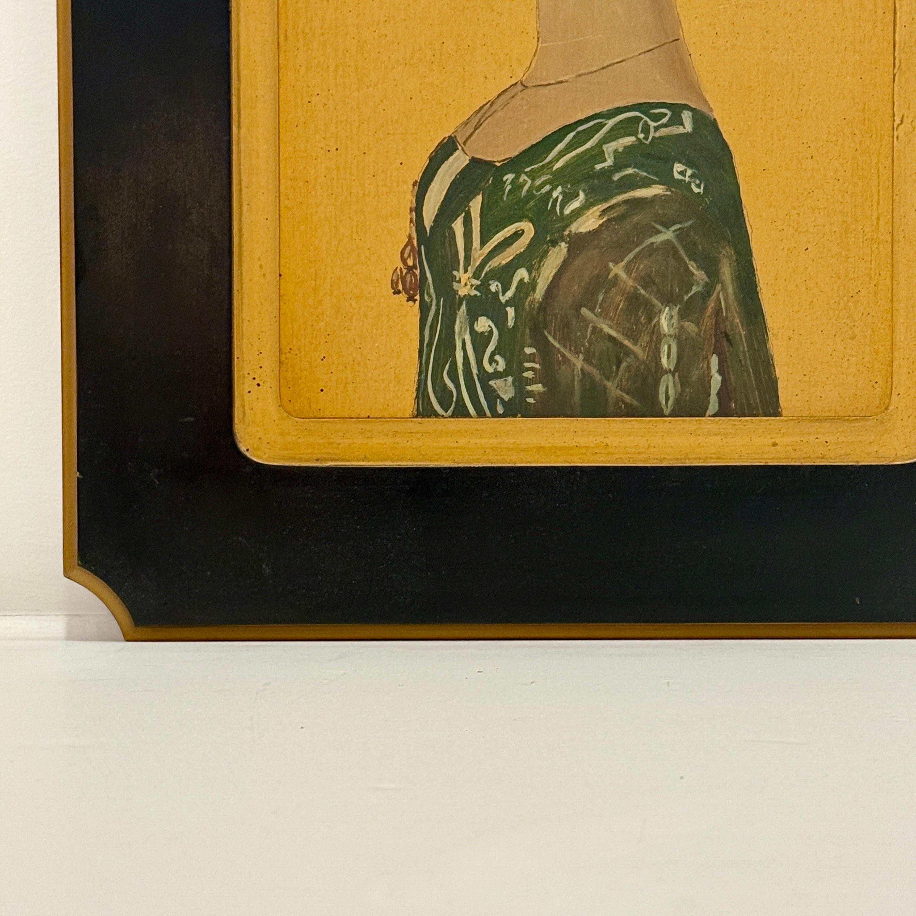 Américain Paire de portraits de Médicis peints à la main sur panneaux de Wood Wood, c. 1930. en vente