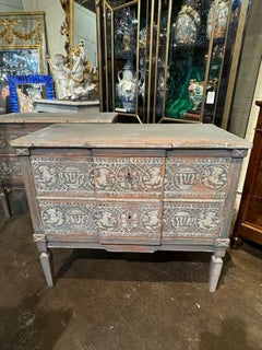 Pair of Hand Painted Neo-Classical Style Bedside Tables From Germany