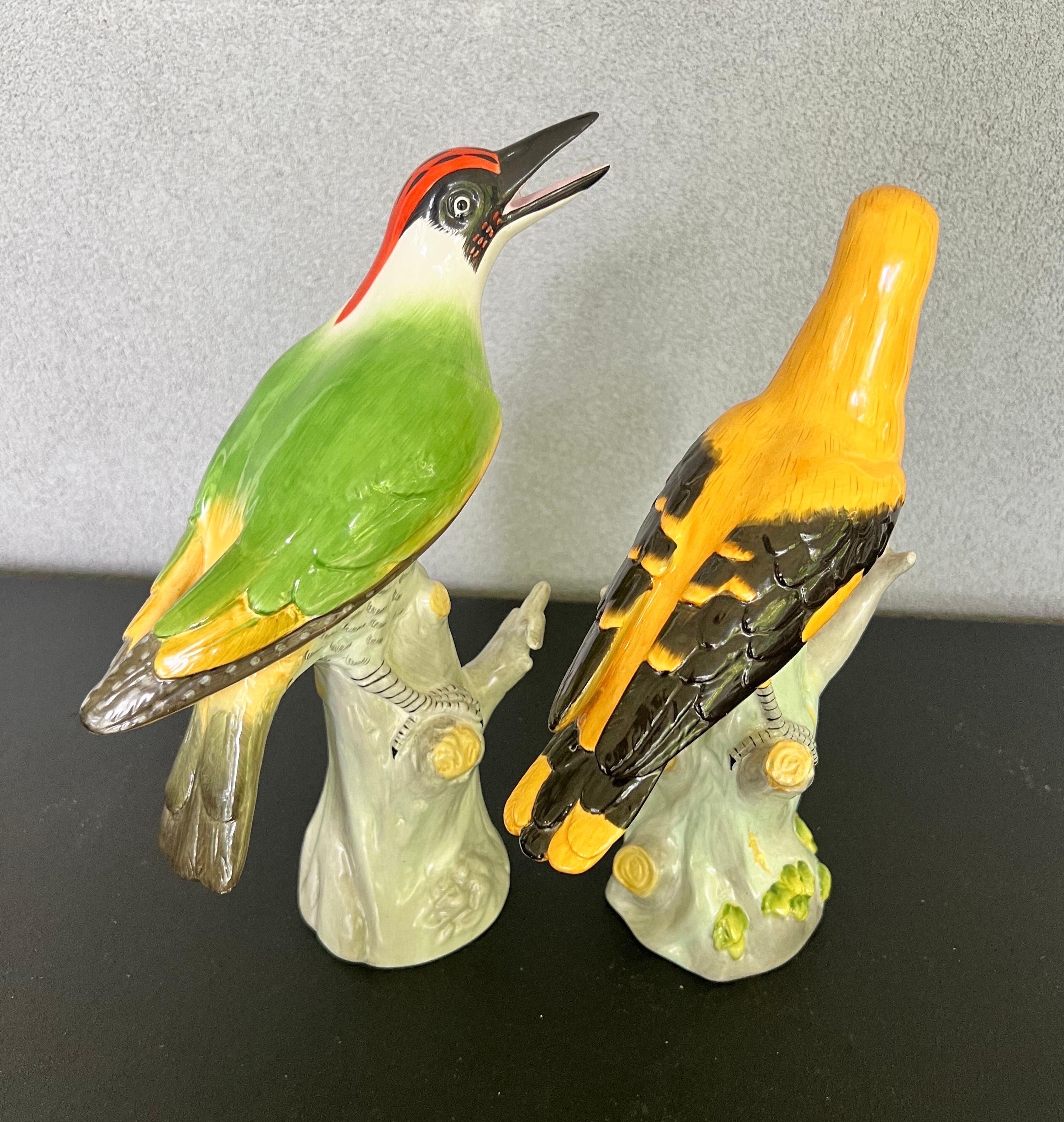 vintage porcelain bird figurines